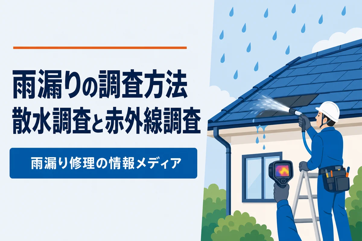 雨漏りの調査方法散水調査と赤外線調査