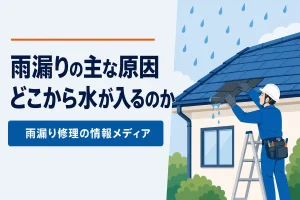 雨漏りの主な原因どこから水が入るのか
