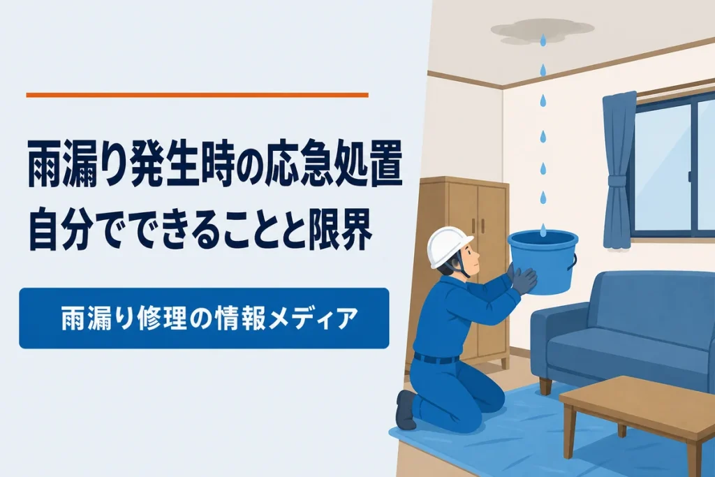 雨漏りの応急処置｜自分でできることと限界