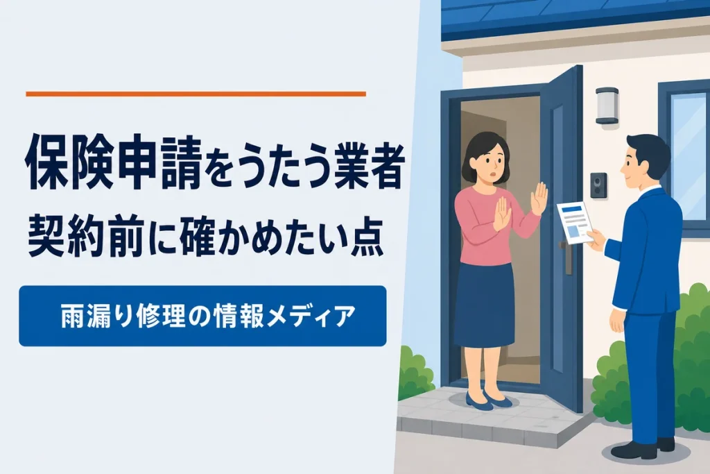 保険申請サポートをうたう業者への注意点