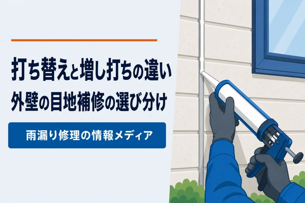 シーリングの打ち替えと増し打ちの違い｜選び分けの考え方
