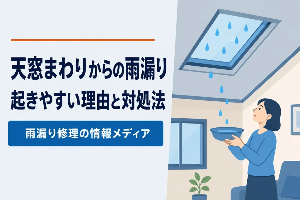 天窓からの雨漏り｜起きやすい理由と対処の考え方